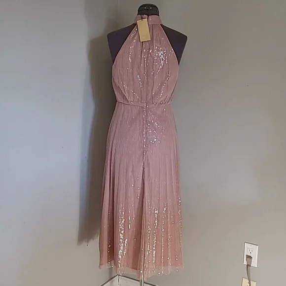 SZ6 NWT H&M Sequined Halter Dress - Picture 5 of 12